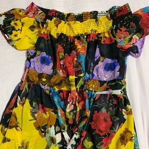 Floral Hi-Lo maxi shirt